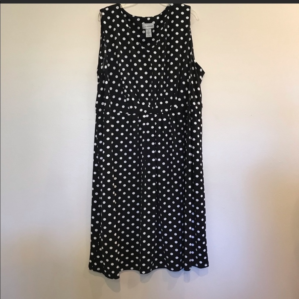 Catherine’s Black & White Polka Dot Dress